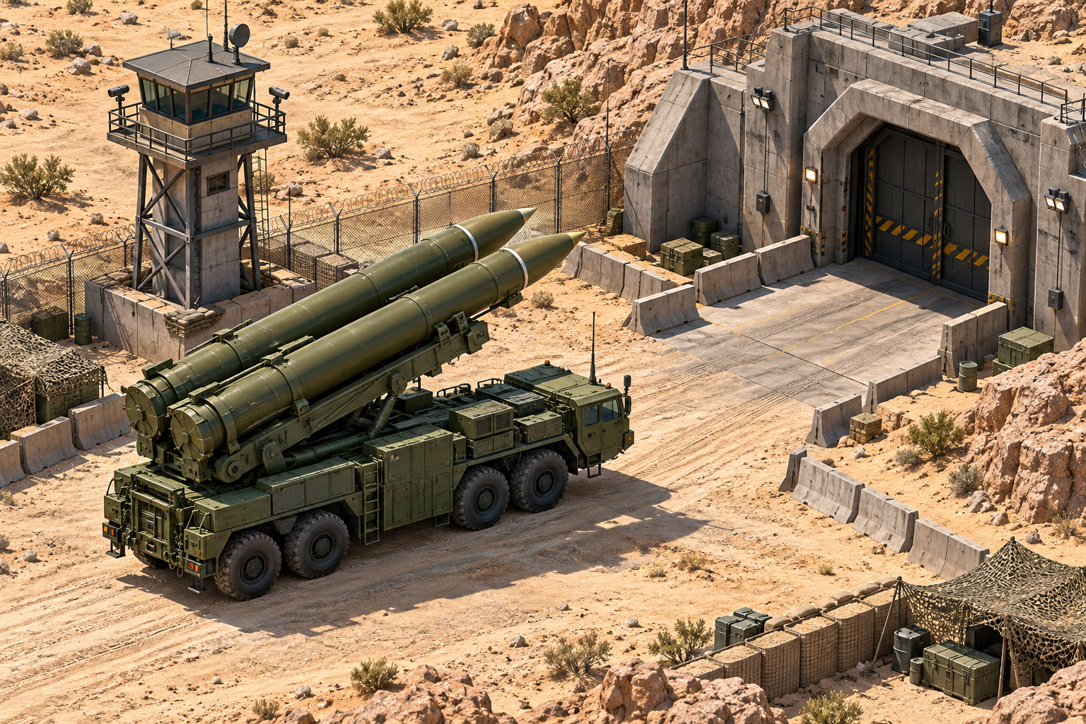 Original military-themed illustration, not a game weapon reference